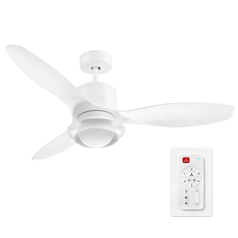 Oswald 48" White LED Light Smart Ceiling Fan with Remote Control